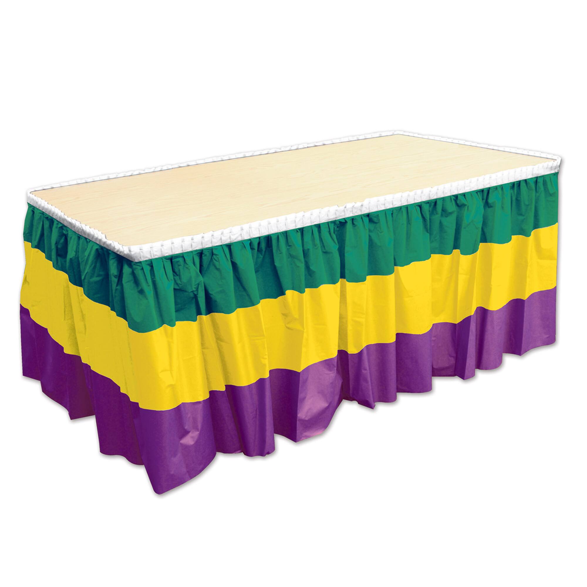 Beistle 29" x 14ft. Mardi Gras Table Skirting